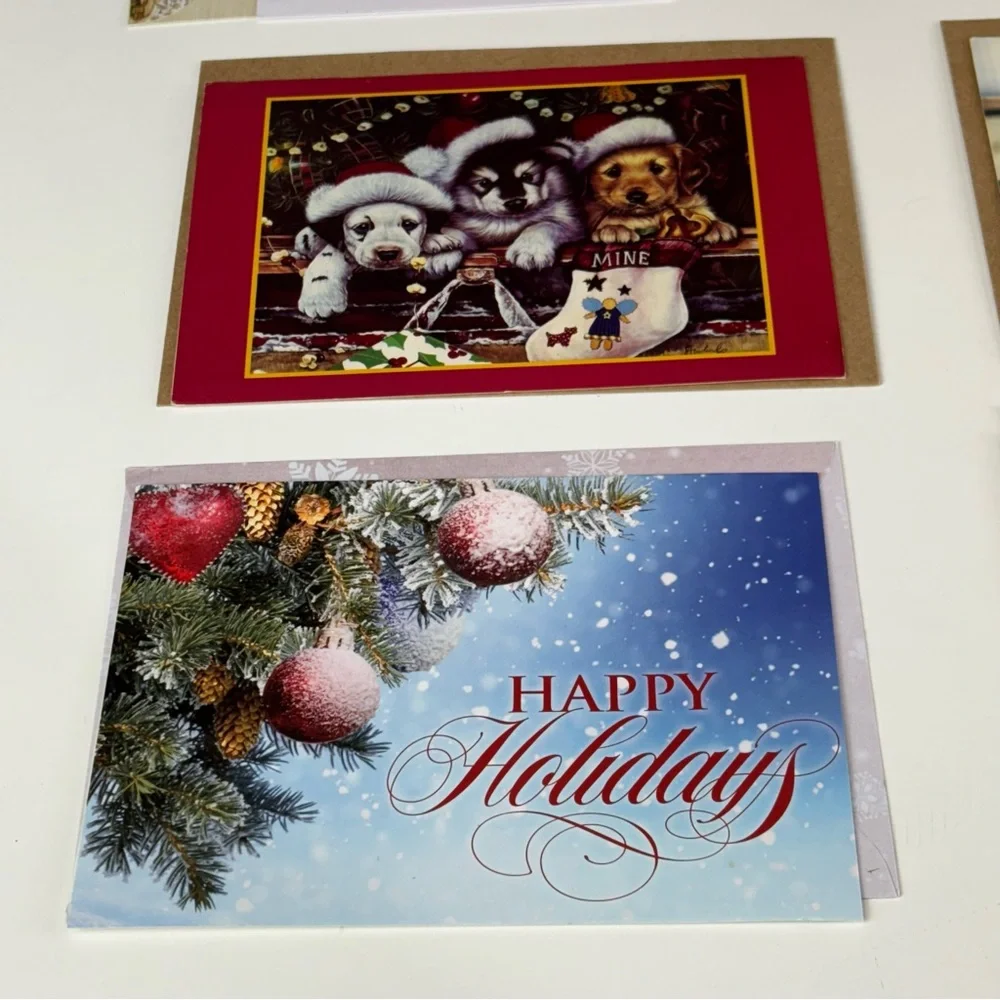 VTG Assorted Holiday Greeting Cards lot of 10